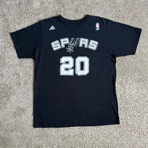 San Antonio Spurs Manu Ginobili Adidas Jersey Tee, Large